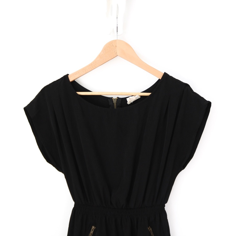 Satin Black Mini Dress - Picture 2 of 6